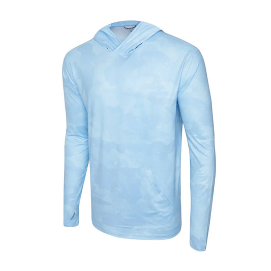 Pelagic Freespool Hooded Performance Shirts-Apparel-Pelagic-Light Blue-M-Tackle World