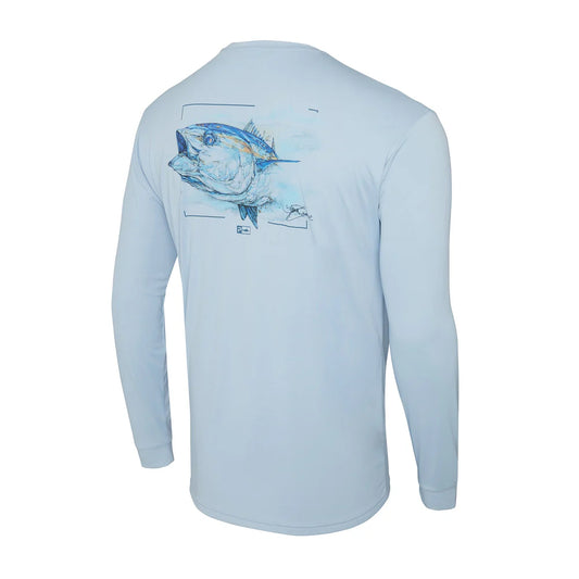 Pelagic Aquatek Goione Tuna Shirts-Apparel-Pelagic-Light Blue-M-Tackle World