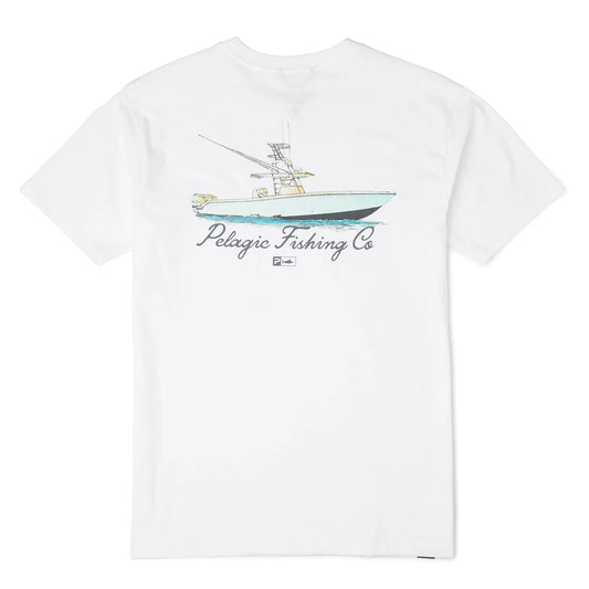 Pelagic Goione Center Con T-Shirts-Apparel-Pelagic-White-M-Tackle World