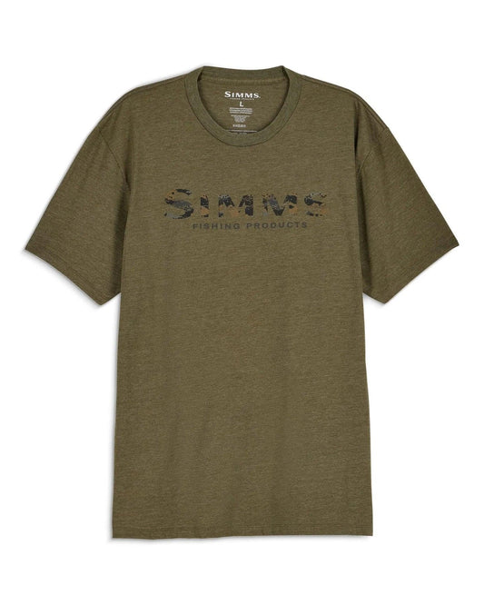 Simms Shroud Fill Logo T-Shirts-Apparel-Simms-Military Heather-M-Tackle World