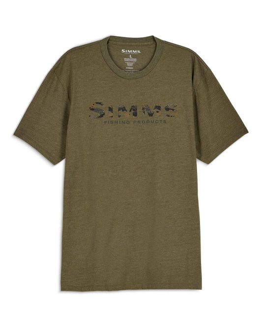Simms Shroud Fill Logo T-Shirts-Apparel-Simms-Military Heather-M-Tackle World