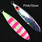Jigging World Flat Side Micro Jigs (No Hooks) *Final Sale*-Lures-Jigging World-Pink/Glow-40g / 1.4oz (No Hooks)-Tackle World
