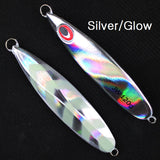 Jigging World Flat Side Micro Jigs (No Hooks) *Final Sale*-Lures-Jigging World-Silver/Glow-60g / 2.1oz (No Hooks)-Tackle World