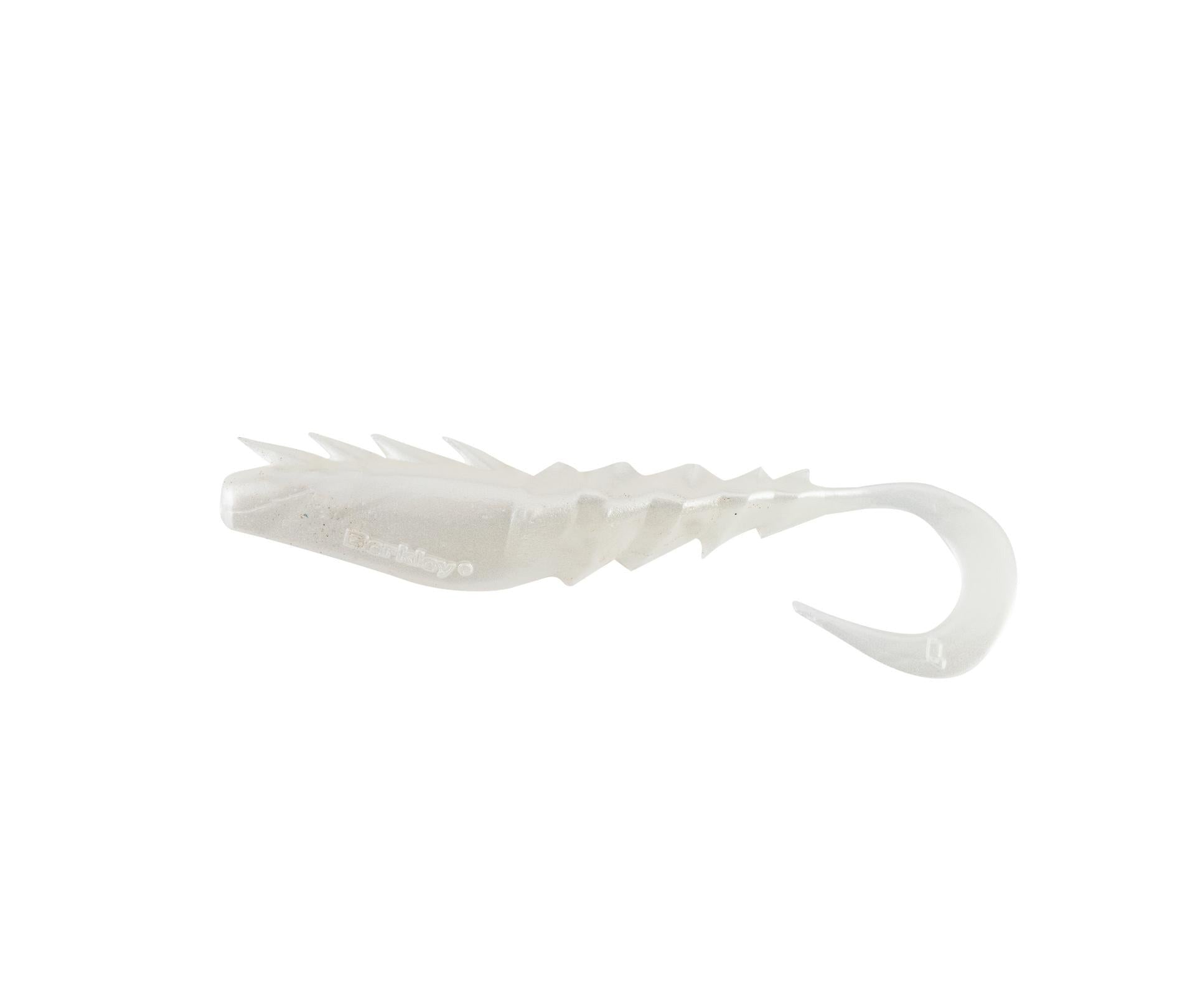 Berkley Gulp! Saltwater Nemesis Prawn Curl Tail Soft Baits-Lures-Berkley-4" 4pk-Pearl White-Tackle World