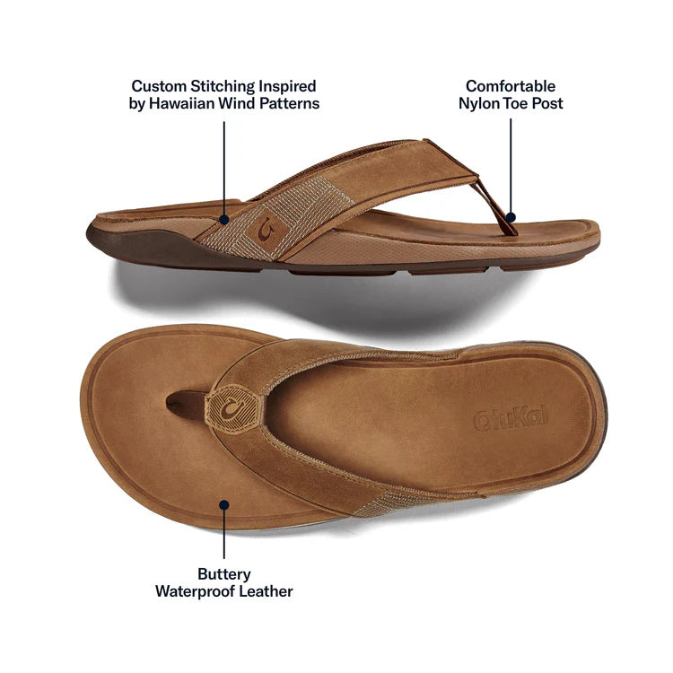 Olukai Tuahine Leather Sandles-Apparel-Olukai-Tackle World