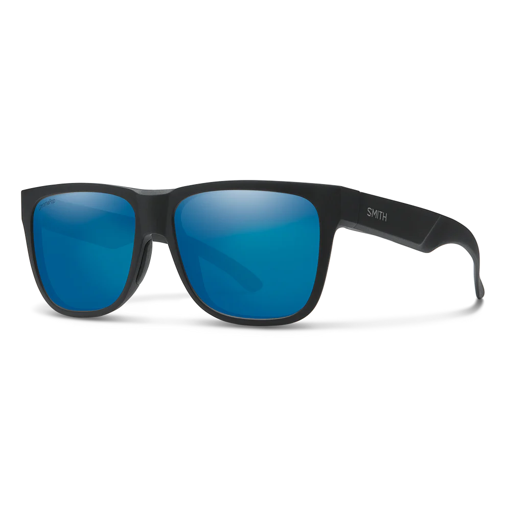 Smith Lowdown 2 Polarized Sunglasses-Sunglasses-Smith-Matte Black Frame w/ Blue Mirror-Tackle World