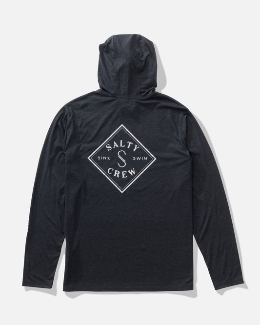 Salty Crew Tippet Pocket UV Hoodie-Apparel-Salty Crew-Black Heather-S-Tackle World