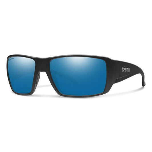 Smith Guide Choice XL Polarized Sunglasses-Sunglasses-Smith-Matte Black Frame w/ Blue Mirror-Tackle World
