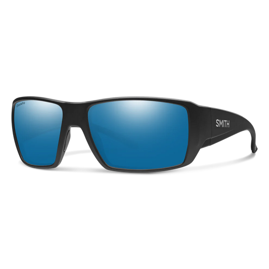 Smith Guide Choice XL Polarized Sunglasses-Sunglasses-Smith-Matte Black Frame w/ Blue Mirror-Tackle World