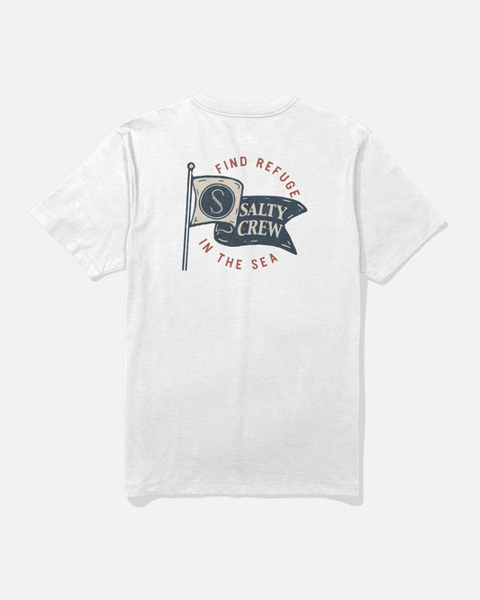 Salty Crew Wavey Crew Tees-Apparel-Salty Crew-White-M-Tackle World