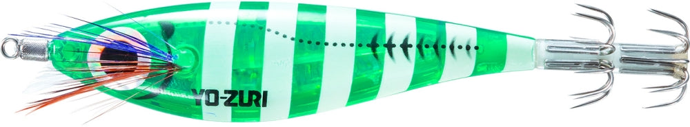Yo-Zuri Squid Jig Ultra Lazer Sinking Lure, Luminous Green, 3 3/4-Inch