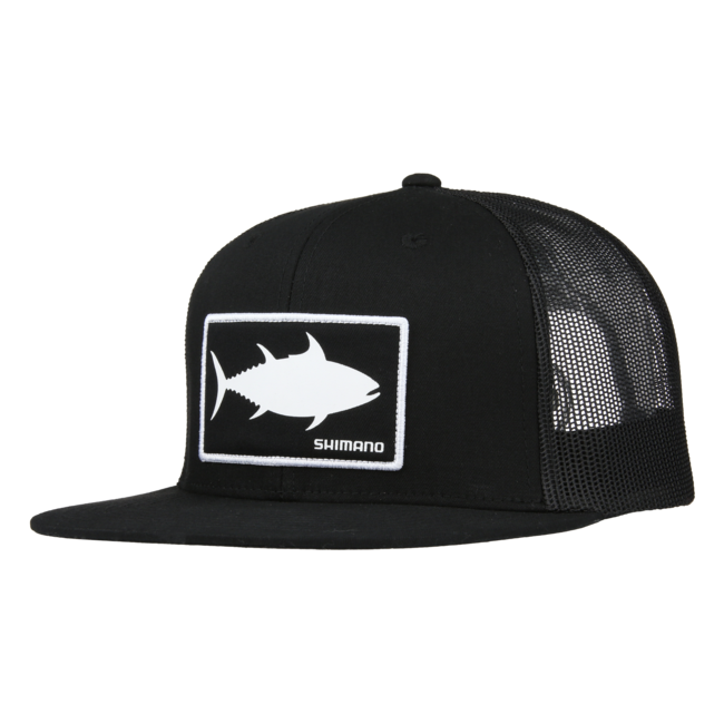 Shimano Original Flatbill Cap with Tuna Patch-Apparel-Shimano-One Size Fits All-Black-Tackle World