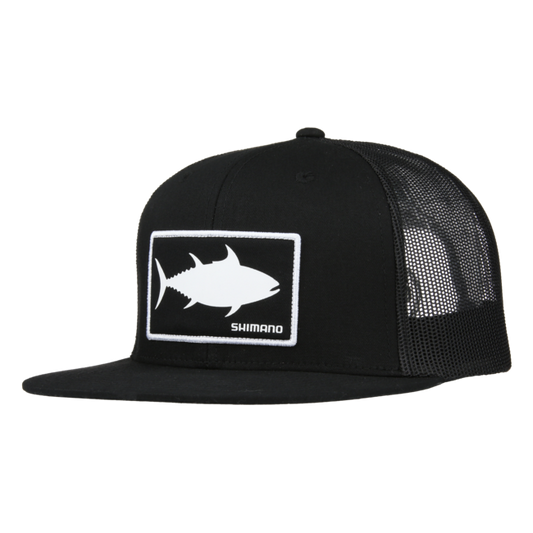 Shimano Original Flatbill Cap with Tuna Patch-Apparel-Shimano-One Size Fits All-Black-Tackle World