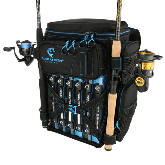 Evolution Drift Series 3600 Tackle Backpack With Rod Holders-Accessories-Evolution-Tackle World