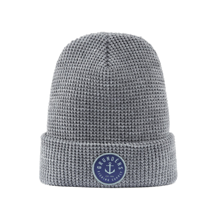 Grundens Anchor Waffle Beanie-Apparel-Grundens-Athletic Heather-Tackle World