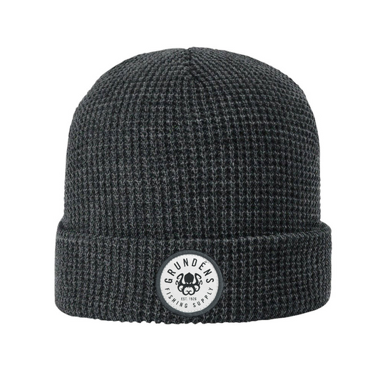 Grundens Kracken Waffle Beanie-Apparel-Grundens-Heather Charcoal-Tackle World