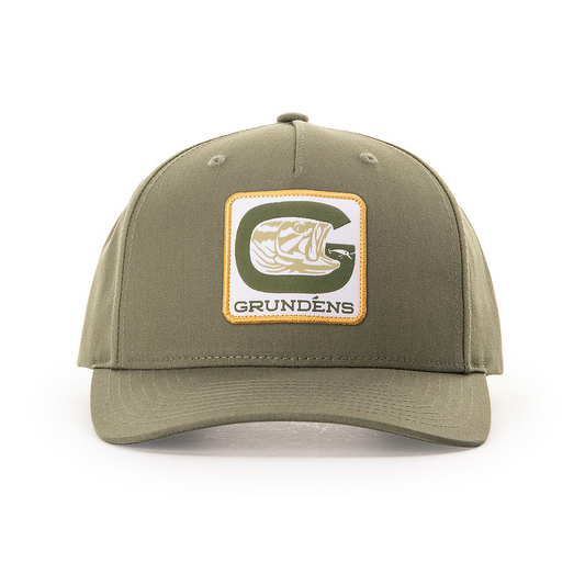 Grundens G Bass Trucker Hat-Apparel-Grundens-Army Olive-Tackle World