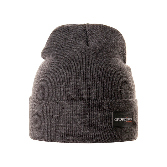 Grundens Watchhouse Logo Beanie-Apparel-Grundens-Black Heather-Tackle World