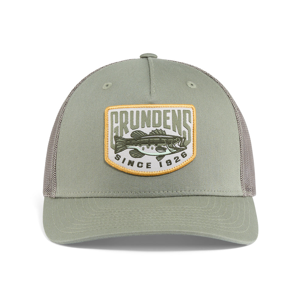 Grundens Bass Patch Trucker Hat-Apparel-Grundens-Loden-Tackle World