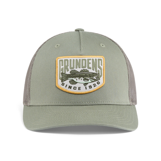 Grundens Bass Patch Trucker Hat-Apparel-Grundens-Loden-Tackle World