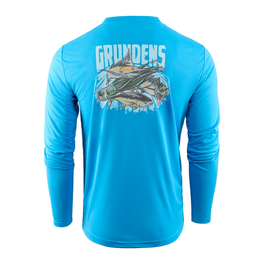 Grundens We Are Salt Long Sleeve Tech Tee-Apparel-Grundens-Coastal Blue-M-Tackle World