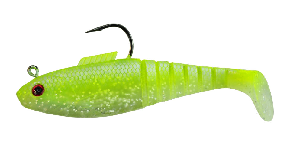 Egret Baits-Vudu Vudu Saltwater Shad Softbaits-Lures-Egret Baits-Vudu-Length: 3" - Weight: 1/4oz 3pk-Lime Chartreuse-Tackle World