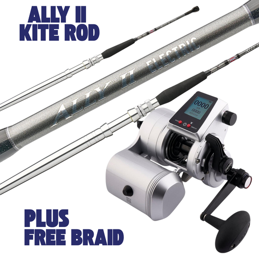 Penn Fathom 50 Electric Kit + Ally II Conventional Rod Combos-Reel-Penn-FTH50ELKIT W/ ALLYELIICKITE (Kite)-No Spool-Tackle World