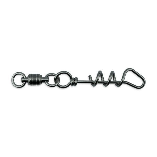American Fishing Wire Stainless Steel Ball Bearing Dredge Swivel with Stainless Steel Corkscrew Snap-Terminal Tackle-American Fishing Wire-1000lb-Tackle World