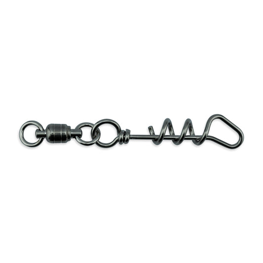 American Fishing Wire Stainless Steel Ball Bearing Dredge Swivel with Stainless Steel Corkscrew Snap-Terminal Tackle-American Fishing Wire-1000lb-Tackle World