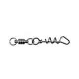 American Fishing Wire Stainless Steel Ball Bearing Dredge Swivel with Stainless Steel Corkscrew Snap-Terminal Tackle-American Fishing Wire-500lb-Tackle World