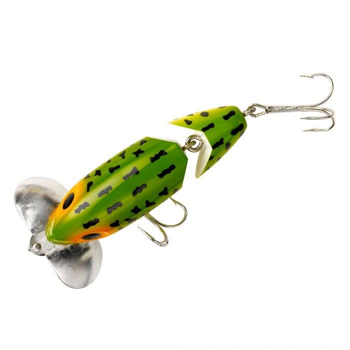 Arbogast Jointed Jitterbug Wakebaits-Lures-Arbogast-Length: 2 1/2" - Weight: 3/8oz-Frog/White Belly-Tackle World