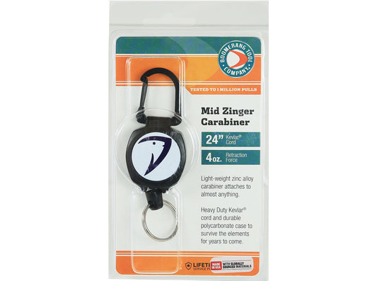 Boomerang x Tackle World Logo Mid Zinger Retractable Carabiner With Split Ring