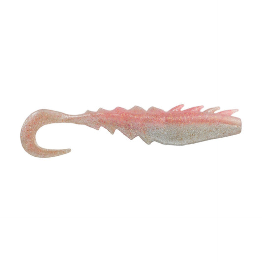 Berkley Gulp! Saltwater Nemesis Prawn Curl Tail Soft Baits-Lures-Berkley-4" 4pk-Flamingo Chrome-Tackle World