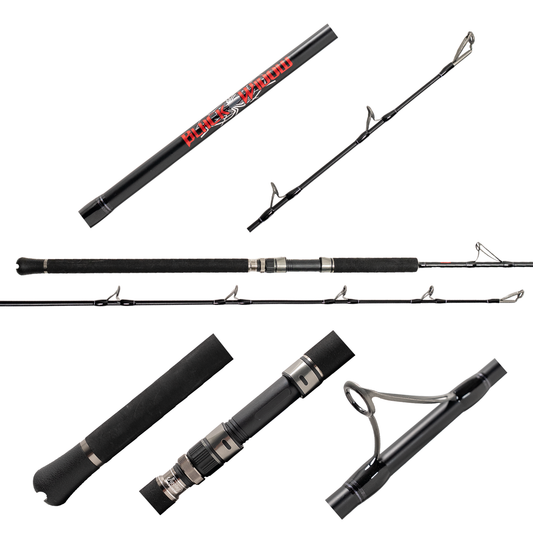 Jigging World Black Widow 2.0 Casting Rods-Rod-Jigging World-JW-BLW701-120CFG (Straight Guides)-Tackle World