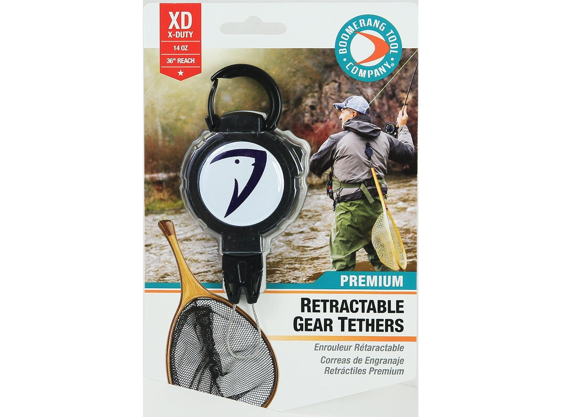 Boomerang x Tackle World Logo Retractable Gear Tether With Easy Change End Fitting-Tools-Boomerang-Tackle World