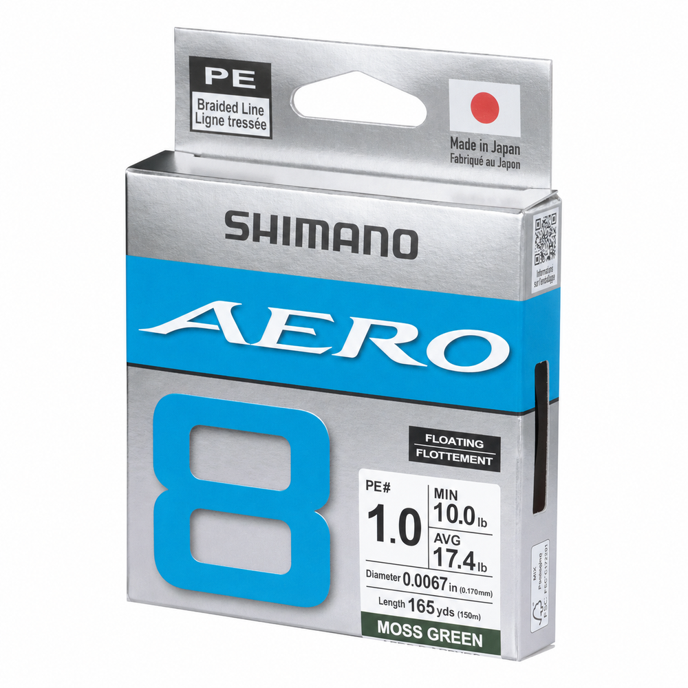Shimano Aero 8 Braided Fishing Line-Line & Leader-Shimano-Moss Green-5lb / 165yds-Tackle World
