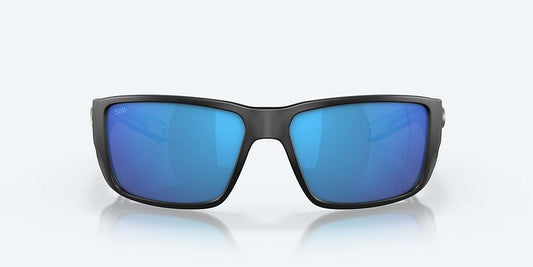 Costa Blackfin Pro Matte Black Frame with Blue Mirror Lens 580G Polarized Sunglasses-Sunglasses-Costa-Tackle World
