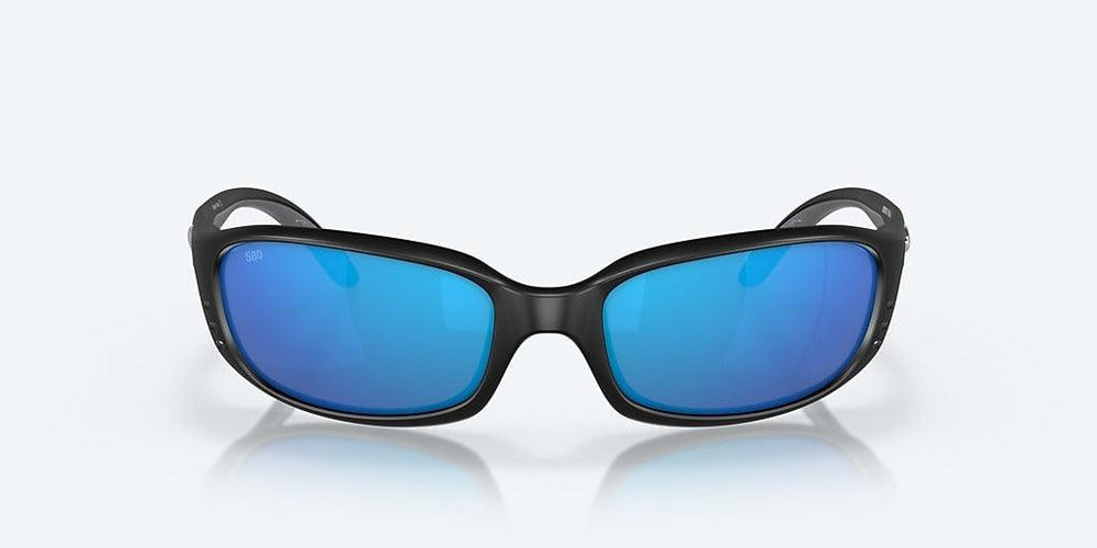 Costa Brine Matte Black Frame With Mirror Blue Lens 580G Polarized Sunglasses-Sunglasses-Costa-Tackle World