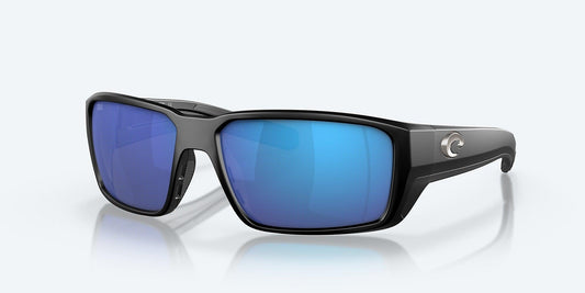Costa Fantail Pro Polarized Sunglasses-Sunglasses-Costa-Matte Black Frame With Blue Mirror Lens 580G-Tackle World