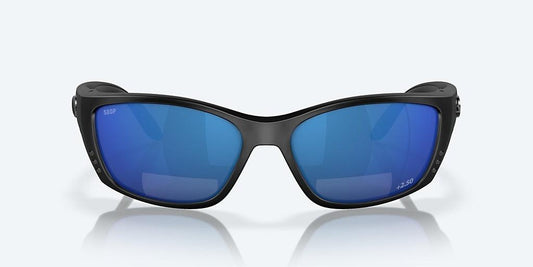 Costa Fisch Readers Matte Black Frame With Blue Mirror Lens 580P Polarized Sunglasses-Sunglasses-Costa-Tackle World