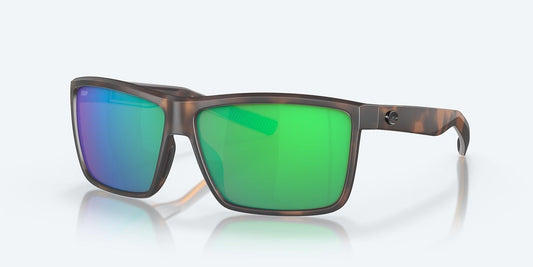 Costa Rinconcito Polarized Sunglasses-Sunglasses-Costa-matte-tortoise-frame-with-green-polarized-polycarbonate-lens-580-p-Tackle World