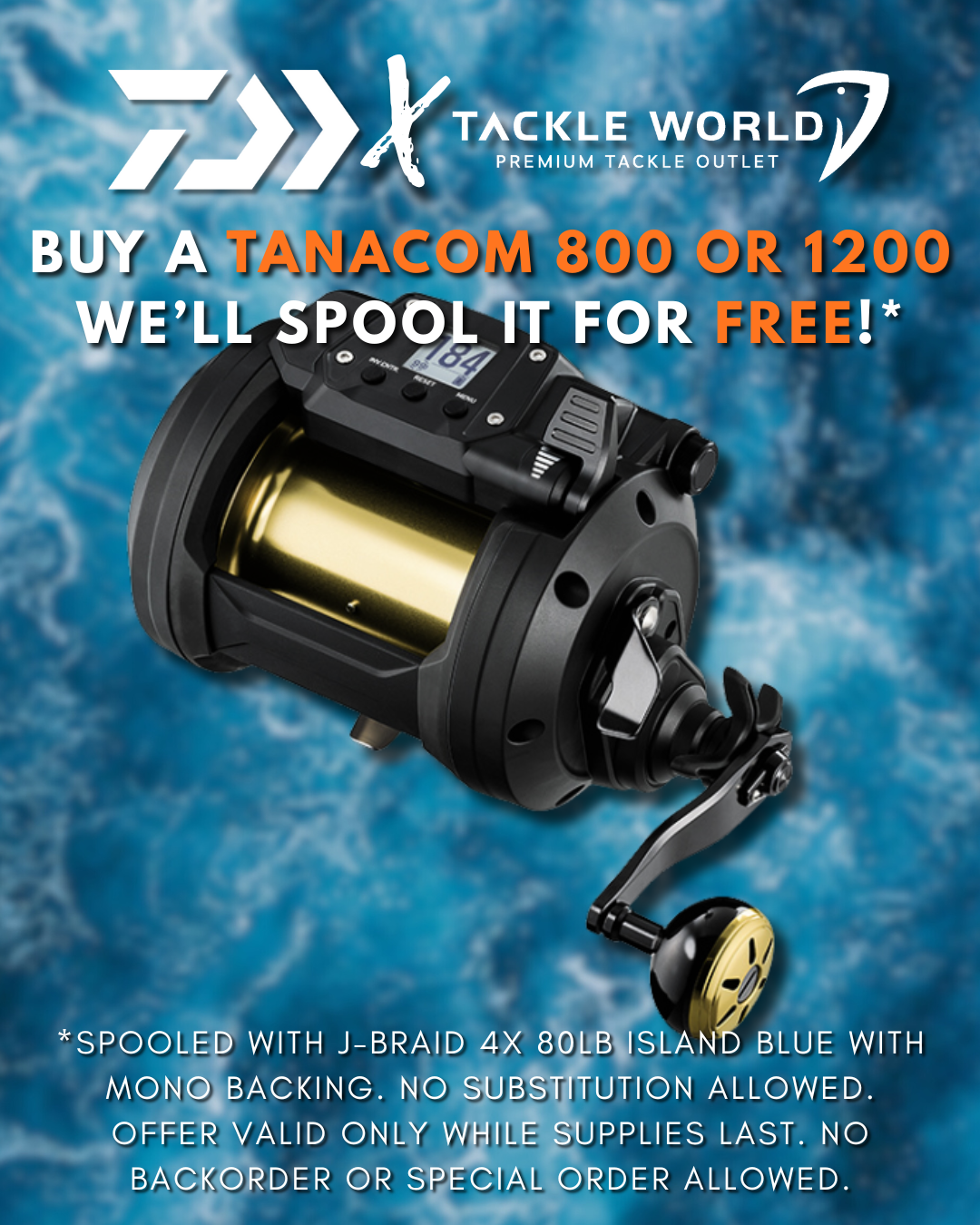 Daiwa Tanacom 800 & 1200 Electric Reels – Tackle World