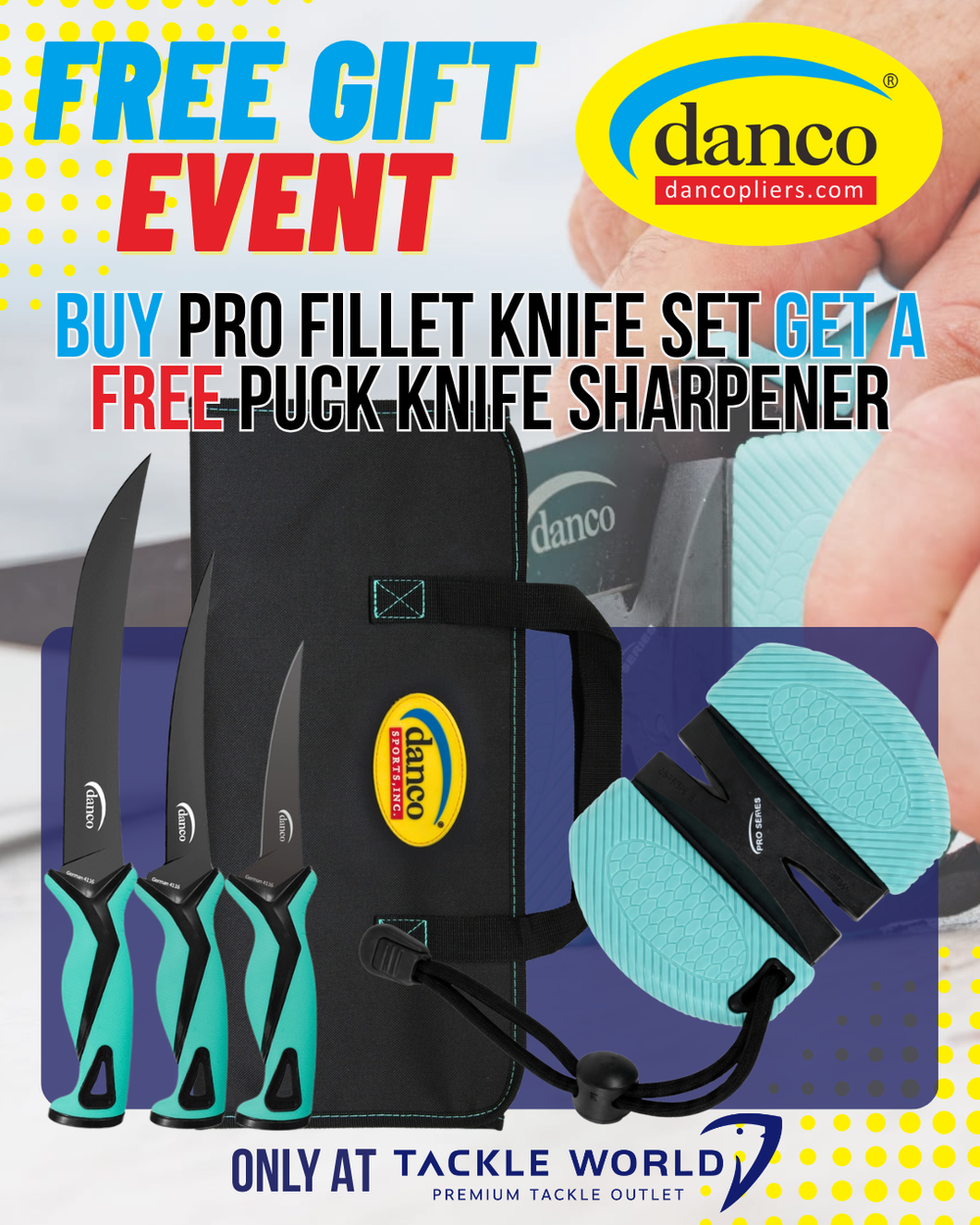 Danco 3 Piece Fillet Knife Kit Pro Series-Tools-Danco-Tackle World