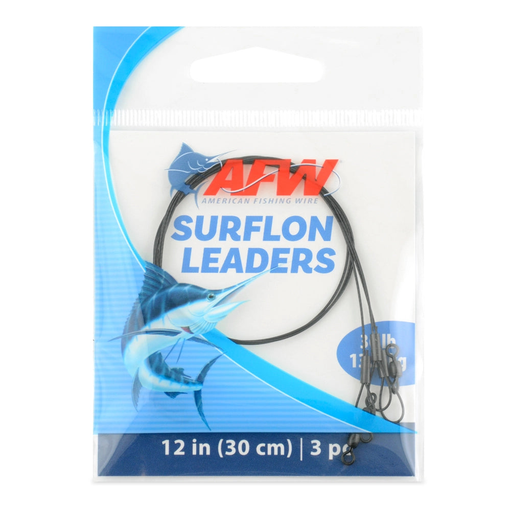 American Fishing Wire Surflon Leaders-Line & Leader-American Fishing Wire-12" Black-30lb-Tackle World