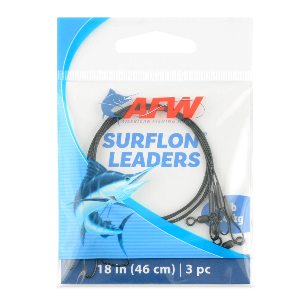 American Fishing Wire Surflon Leaders-Line & Leader-American Fishing Wire-18" Black-45lb-Tackle World