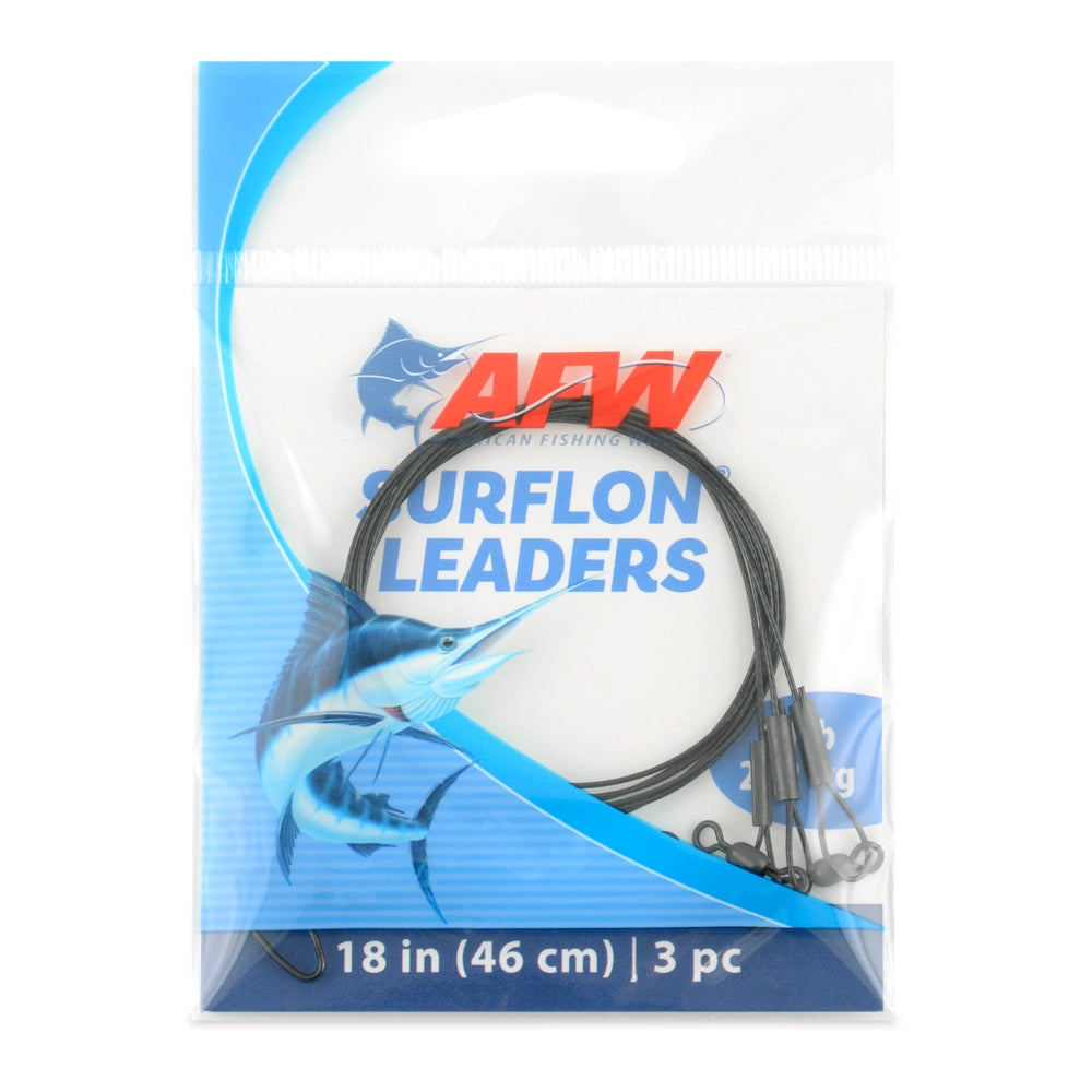 American Fishing Wire Surflon Leaders-Line & Leader-American Fishing Wire-18" Black-60lb-Tackle World