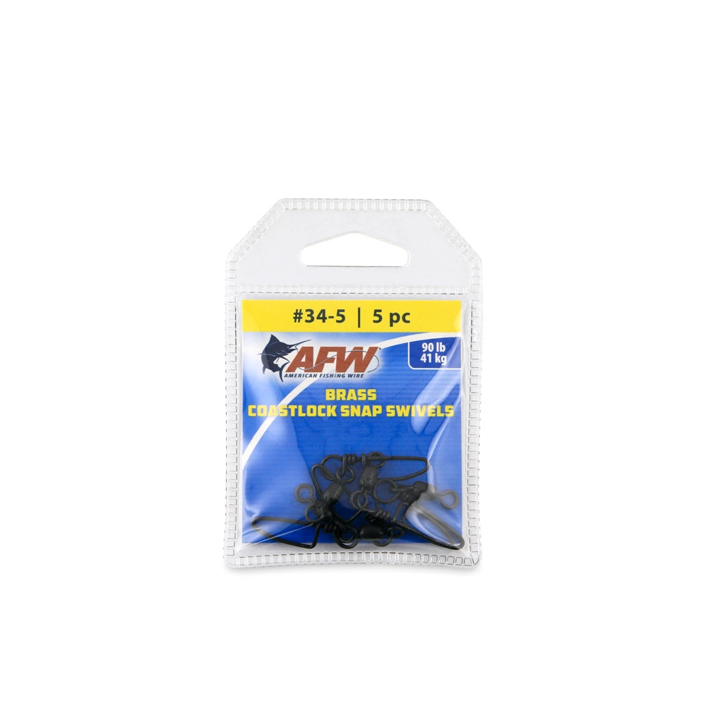 American Fishing Wire Brass Coastlock Snap Swivels-Terminal Tackle-American Fishing Wire-Tackle World