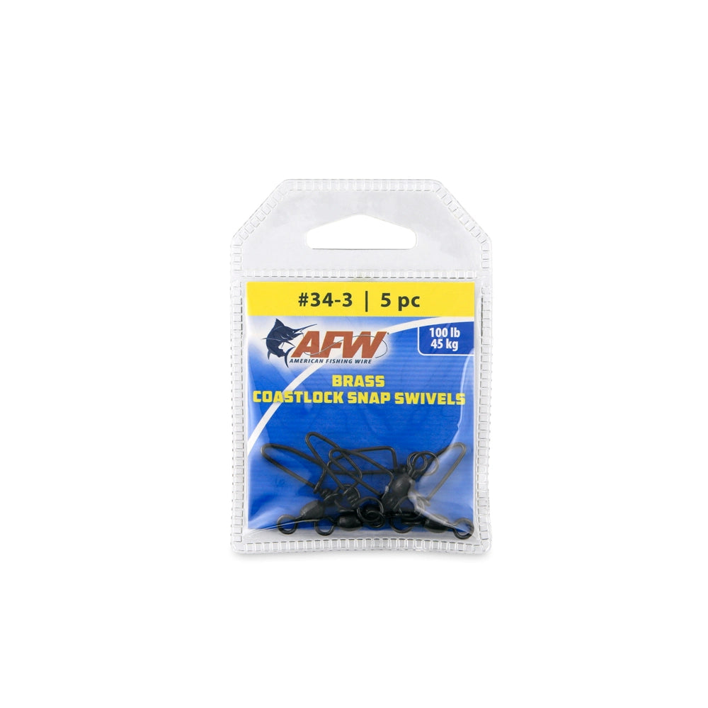 American Fishing Wire Brass Coastlock Snap Swivels-Terminal Tackle-American Fishing Wire-Tackle World