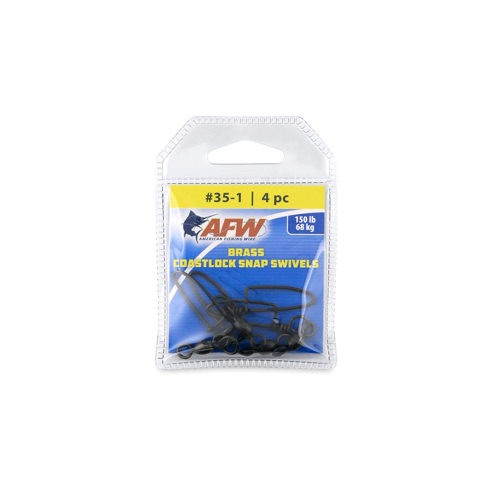 American Fishing Wire Brass Coastlock Snap Swivels-Terminal Tackle-American Fishing Wire-Tackle World