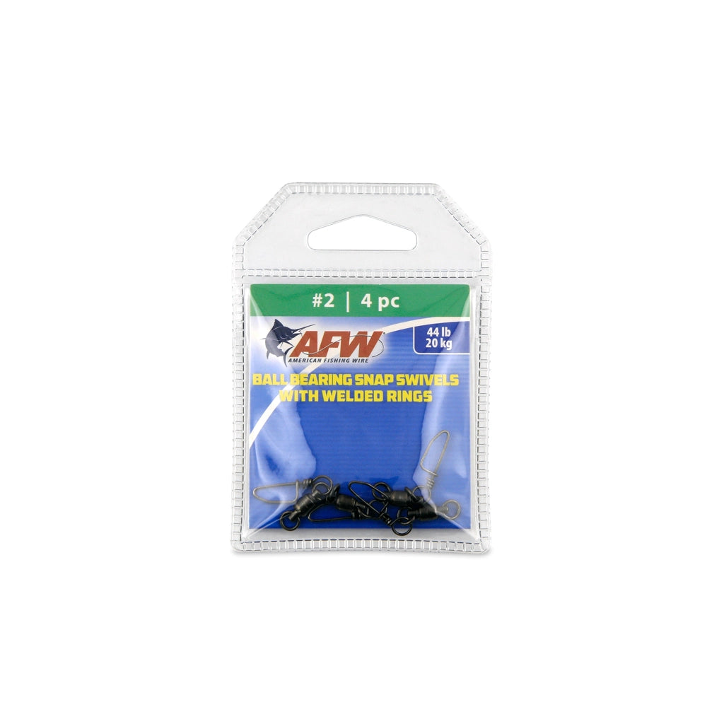American Fishing Wire Solid Brass Ball Bearing Snap Swivels with Double Welded Rings-Terminal Tackle-American Fishing Wire-Tackle World